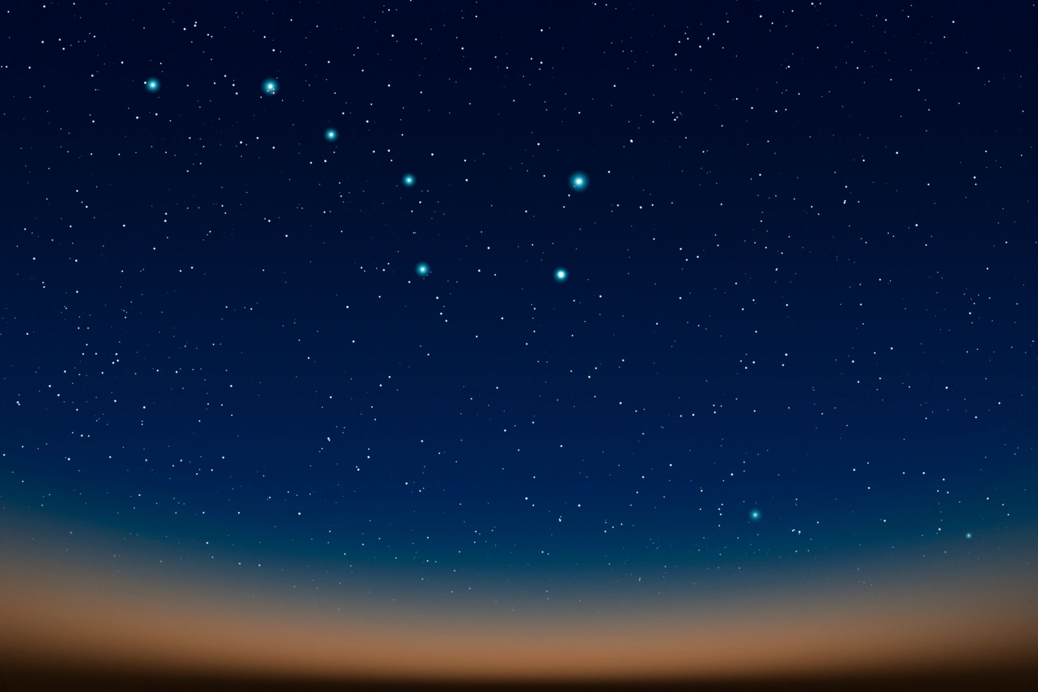 Ursa Major constellation in a starry night sky